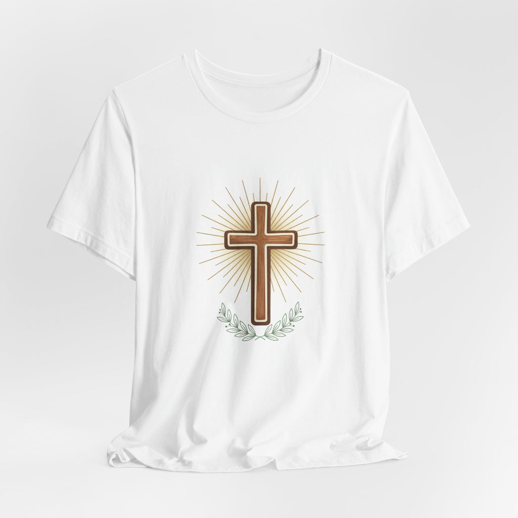 Christian Cross T‑Shirt – Radiant Cross Graphic Tee for Easter & Faith