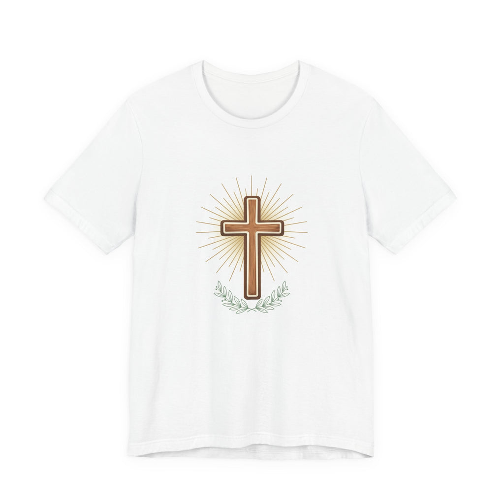 Christian Cross T‑Shirt – Radiant Cross Graphic Tee for Easter & Faith