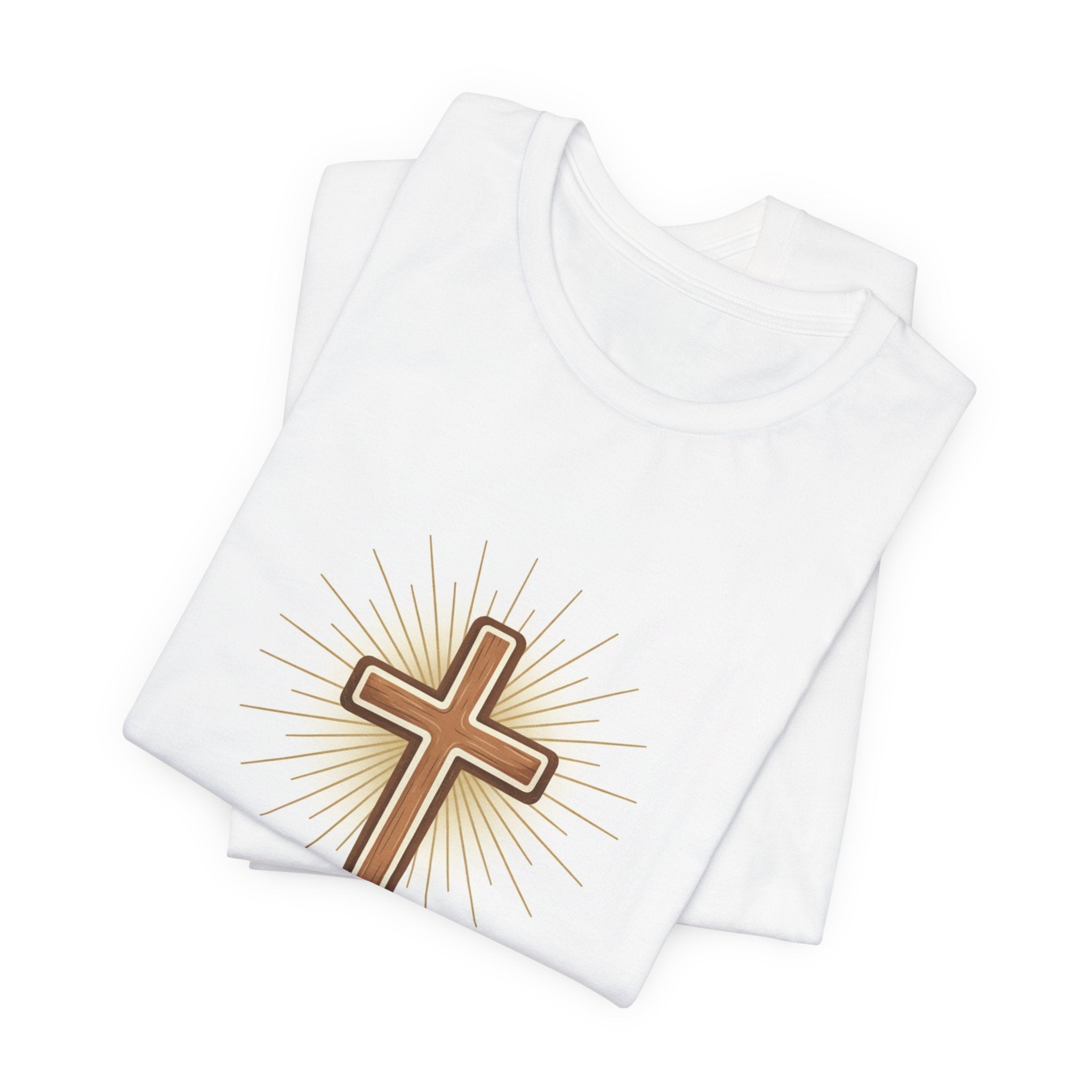 Christian Cross T‑Shirt – Radiant Cross Graphic Tee for Easter & Faith
